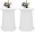 2Pack White Cocktail Table Covers 32"x 43" Cocktail Table Tablecloth