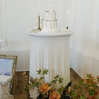 2Pack White Cocktail Table Covers 32"x 43" Cocktail Table Tablecloth, alternate view 2