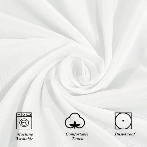 2Pack White Cocktail Table Covers 32"x 43" Cocktail Table Tablecloth, alternate view 6