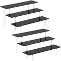 2Packs 3 Tier Perfume Organizer Stand, Acrylic Risers Display Stands in 11.6 X 8.0 X 5.7 IN in Black