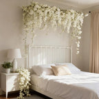 2PC 11.8FT White Cherry Blossom Flowers Garland for Decoration, alternate view 7