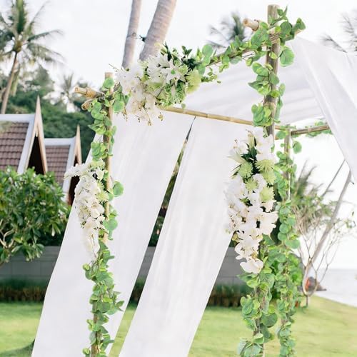 2Pc Artificial Big Eucalyptus Vines Garland 5.6FT Apple Leaves Ivy, alternate view 2