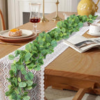 2Pc Artificial Big Eucalyptus Vines Garland 5.6FT Apple Leaves Ivy, alternate view 3