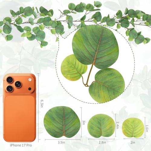 2Pc Artificial Big Eucalyptus Vines Garland 5.6FT Apple Leaves Ivy, alternate view 6