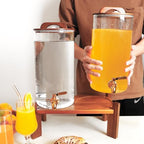 2PCS 1.6 Gallon Drink Dispenser, Glass Water Dispenser with Stand, Beverage Dispenser with Stainless Steel, alternate view 5
