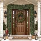 2PCS 12 FT Christmas Cedar Garland, Real Touch Soft Greenery Mantel Decor, alternate view 6