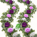 2Pcs 12 Ft Flower Garland Decoracion Purple Peony Floral Garland