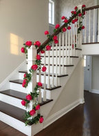2Pcs 12Ft Bendable Flower Garland Faux Rose Vine for Wedding Decor, Fuchsia in Fuchsia, alternate view 5