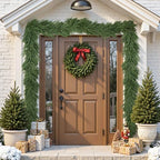 2PCS 12FT Christmas Garland, Artificial Real Touch Norfolk Pine Garland in Green, alternate view 5