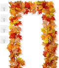 2Pcs 13FT Artificial Fall Leaves Garland for Thanksgiving Decor