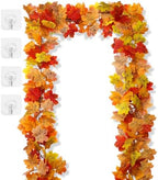 2Pcs 13FT Artificial Fall Leaves Garland for Thanksgiving Decor