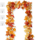 2Pcs 13FT Fall Maple Leaf Garland for Thanksgiving Decor