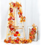 2Pcs 13FT Fall Maple Leaf Garland for Thanksgiving Decor, alternate view 2