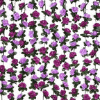 2Pcs 16.4Ft Fake Flower Garland Artificial Rose Vines