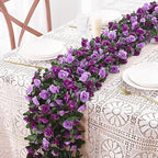 2Pcs 16.4Ft Fake Flower Garland Artificial Rose Vines, alternate view 5