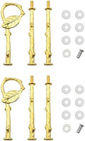 2PCS 3-Level Leaf-Shaped Cake Stand 3 Tier Cupcake Stand Hardware Handles with Screws and Flat Washers for Party