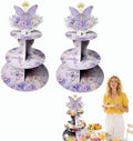 2PCS 3 Tier Butterfly Cupcake Stand, Suitable for Butterfly Themes - Easy to Assemble& Reusable(5Butterfly) in