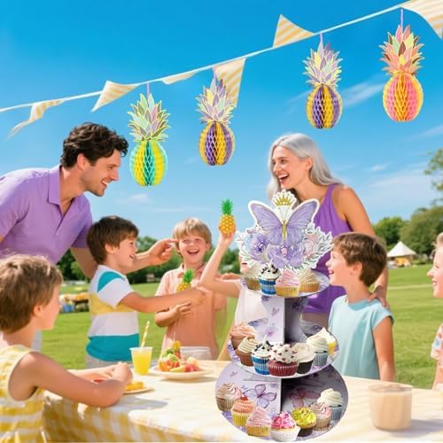 2PCS 3 Tier Butterfly Cupcake Stand, Suitable for Butterfly Themes - Easy to Assemble& Reusable(5Butterfly) in, alternate