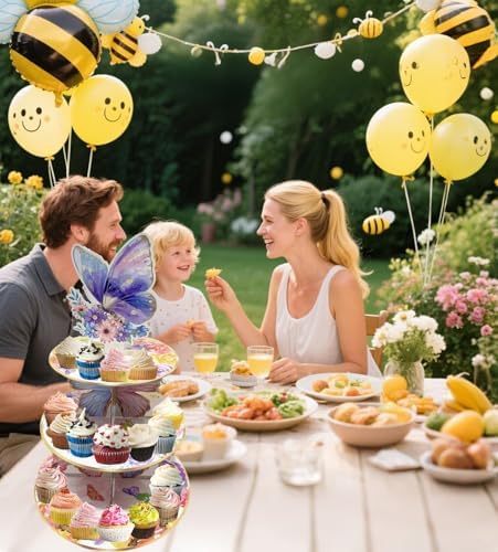 2PCS 3 Tier Butterfly Cupcake Stand, Suitable for Butterfly Themes - Easy to Assemble& Reusable(3Butterfly) in, alternate