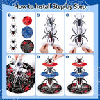 2Pcs 3 Tier Spider Cupcake Stand Decoration Spider Cupcake Tower in Multicolor, alternate view 5