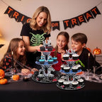 2Pcs 3 Tier Spider Cupcake Stand Decoration Spider Cupcake Tower in Multicolor, alternate view 6