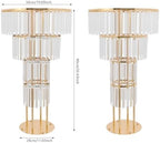 2PCS 4-Tier Gold Crystal Flower Stand for for Wedding(Round Base), alternate view 7