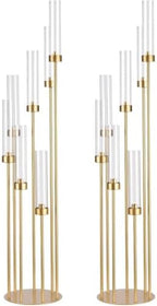 2PCS 48" Tall Floor Candelabra Centerpieces for Tables in Gold