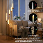2PCS 48" Tall Floor Candelabra Centerpieces for Tables in Gold, alternate view 5
