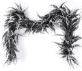 2Pcs 5.8Ft Artificial Boston Fern Garland Greenery Vine Black White