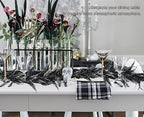 2Pcs 5.8Ft Artificial Boston Fern Garland Greenery Vine Black White, alternate view 4