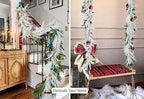2Pcs 5.8Ft Artificial Fall Boston Fern Vines White Greenery Garland, alternate view 4