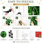 2PCS 5FT Pop Up Christmas Trees with Lighted Top Star for Decorations, Green in Green, alternate view 4