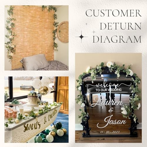 2Pcs 6.5FT Fake Floral Greenery Garland for Backdrop Wedding Decor, alternate view 6