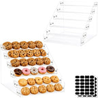 2Pcs 6-Tier Acrylic Cookie Display Stand, Clear Tiered Tiered Dessert Stand