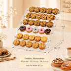 2Pcs 6-Tier Acrylic Cookie Display Stand, Clear Tiered Tiered Dessert Stand, alternate view 2