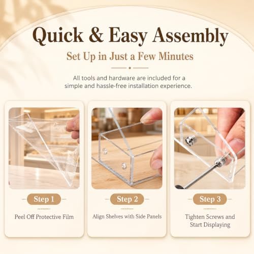 2Pcs 6-Tier Acrylic Cookie Display Stand, Clear Tiered Tiered Dessert Stand, alternate view 5