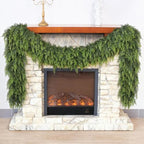 2PCS 6FT Artificial Christmas Cedar Garland Faux Greenery for Mantle Decor, alternate view 2