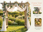 2Pcs 6FT Artificial Flowers Eucalyptus Garlands Fake Silk Roses Hanging Floral Vines for Home Room Party Wedding, alternate