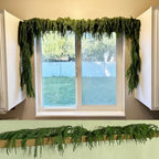 2PCS 6Ft Artificial Norfolk Pine Garlands, Real Touch Winter Pine Garland, Green Artificial Greenery Garland for, alternate