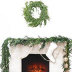 2PCS 6Ft Artificial Norfolk Pine Garlands, Real Touch Winter Pine Garland, Green Artificial Greenery Garland for, alternate