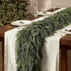 2PCS 6FT Christmas Cedar Garland, Real Touch Soft Greenery Mantel Decor