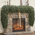 2PCS 6FT Christmas Cedar Garland, Real Touch Soft Greenery Mantel Decor, alternate view 2
