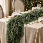 2PCS 6FT Christmas Garland, Encrypting Real Touch Cedar Garland in Green, alternate view 4