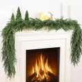2Pcs 6FT Christmas Garland, Norfolk Pine Garland for Mantle Decor