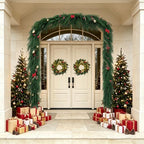 2Pcs 6FT Christmas Garlands, Real Touch Artificial Norfolk Pine Garlands in Green, alternate view 7