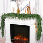 2Pcs 6FT Christmas Garlands, Real Touch Norfolk Pine Garland