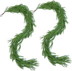 2Pcs 6FT Christmas Garlands, Real Touch Norfolk Pine Garland, alternate view 3