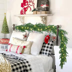 2Pcs 6FT Christmas Garlands, Real Touch Norfolk Pine Garland, alternate view 6