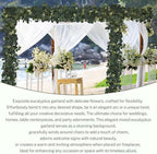 2Pcs 6FT Eucalyptus Garland, Green Garland with Flowers, Artificial Faux Greenery Vines for centerpieces Wedding, alternate