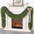 2PCS 6FT Lifelike Touch Artificial Cedar Garland for Mantle Christmas Decor, alternate view 6
